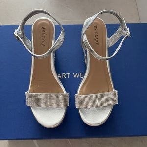 Embellished Bling Platform Sandals Worn Once!